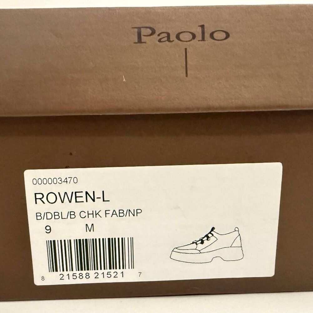 Linea Paolo Rowen Black Plaid Platform Slip On Sneakers - Picture 7 of 7